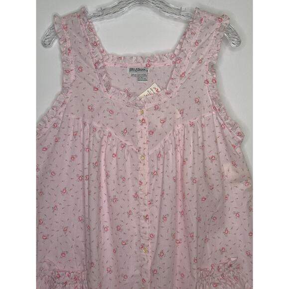 NWT Vintage Miss Elaine for Lord & Taylor Cotton Floral sleeveless Nightgown M - Picture 14 of 14